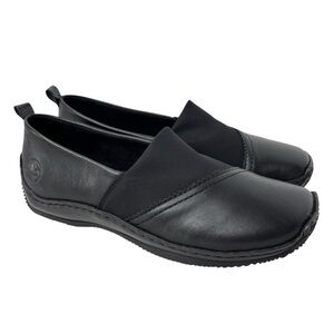 Rieker Celia Antistress Black Leather Loafer Women Shoe Size 39 US 7.5 / 8 NWOB